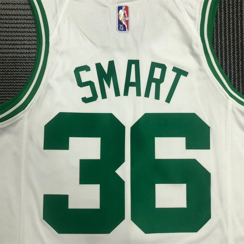 NBA Boston Celtics Round Neck 75th anniversary White Jersey SMART#36 S-XXL