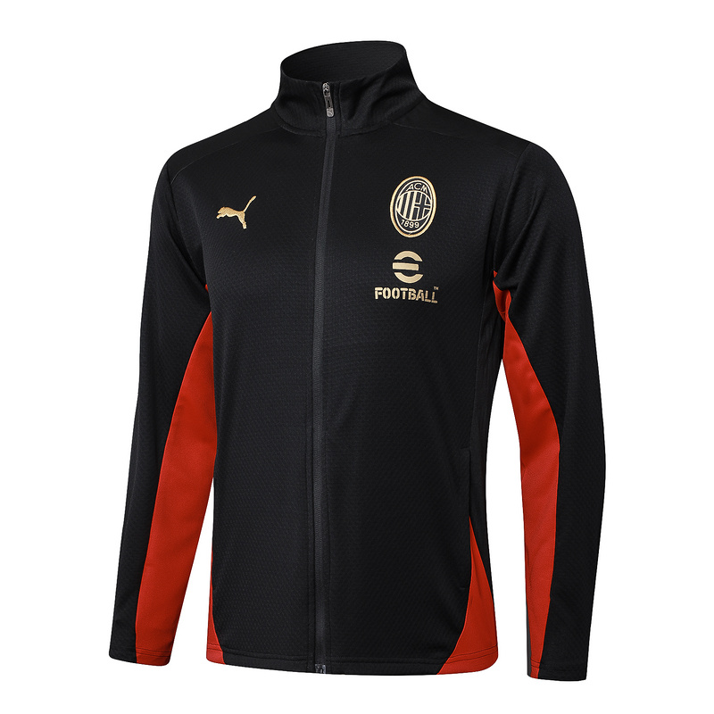 2024/25 AC Milan Black Jacket Training Suit Set Football Team Shirt Sports Fashion