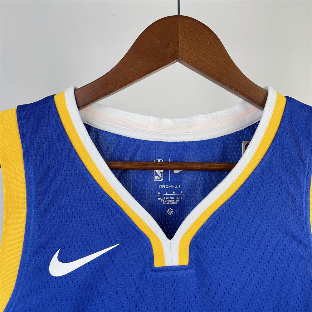 NBA Golden State Warriors 2023 V-Neck Blue Jersey CURRY#30 S-XXL