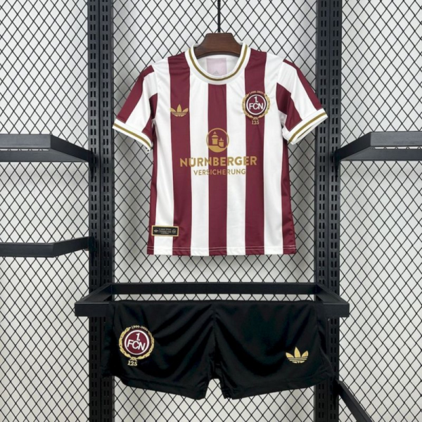 2025/26 1. FC Nurnberg 125th Anniversary jersey kids Kits size: 16-28
