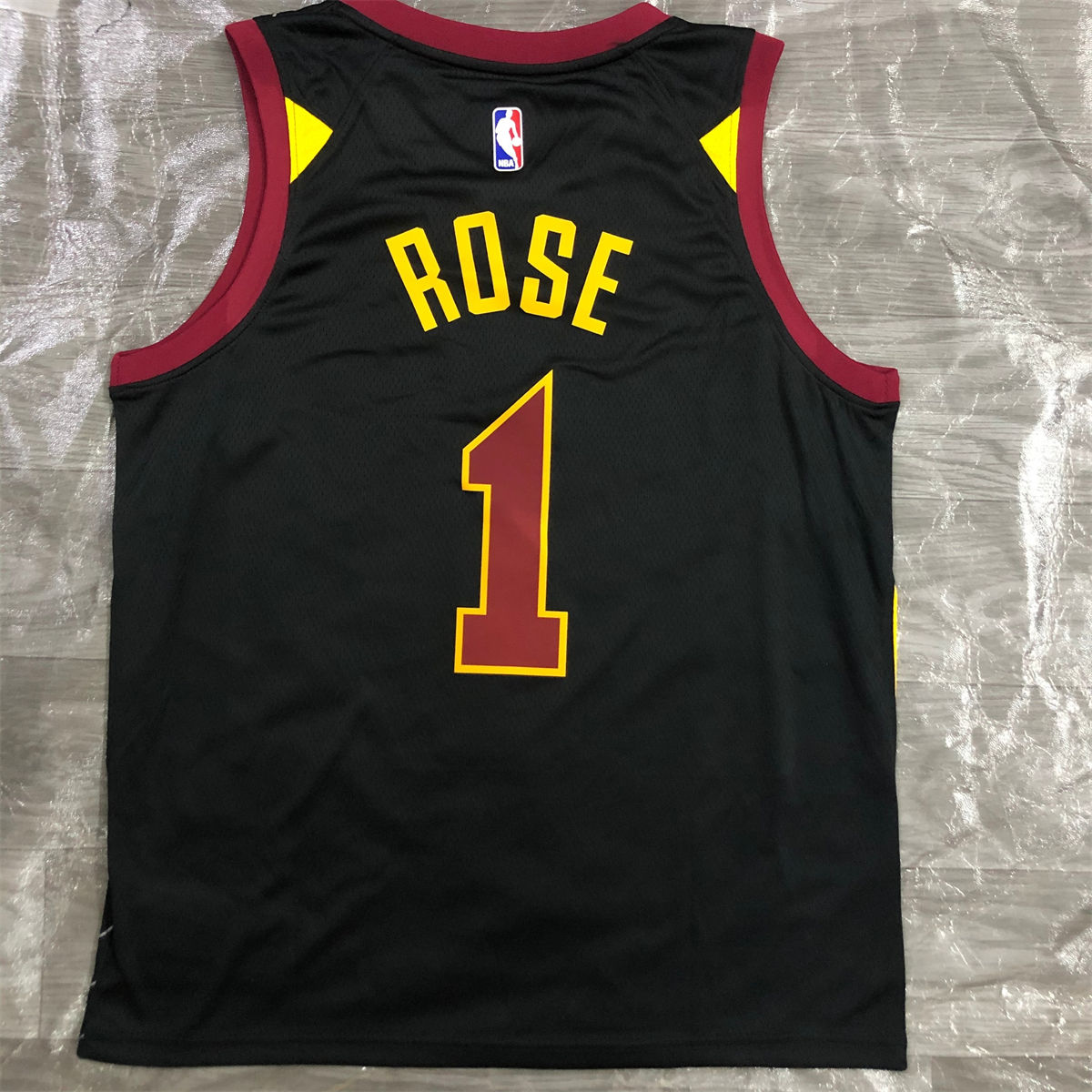 NBA Cleverland Cavaliers V-Neck Black jersey ROSE#1 S-XXL