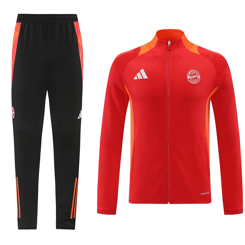 2024 Bayern Munich Red Jacket Training Suit Set Football Team Shirt Sports Fashion