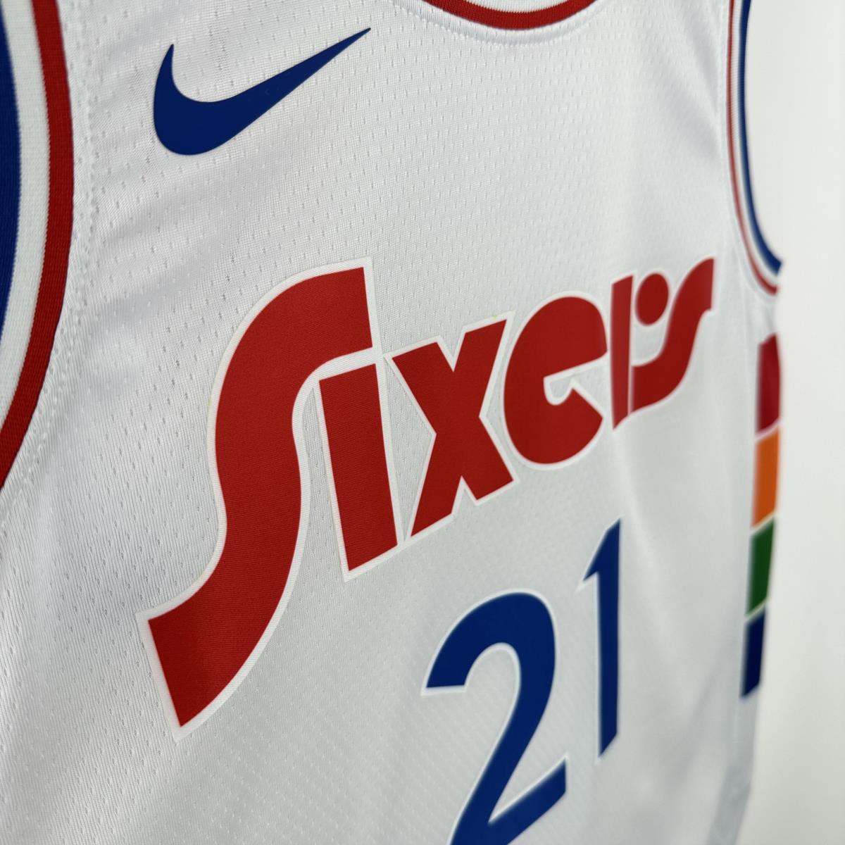 NBA Philadelphia 76ers 24/25 Round Neck City Edition Black Jersey EMBIID#21 S-XXL