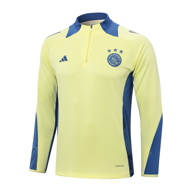 24/25 Ajax Light yellow Long-sleeved half-pull training kit Football team kit