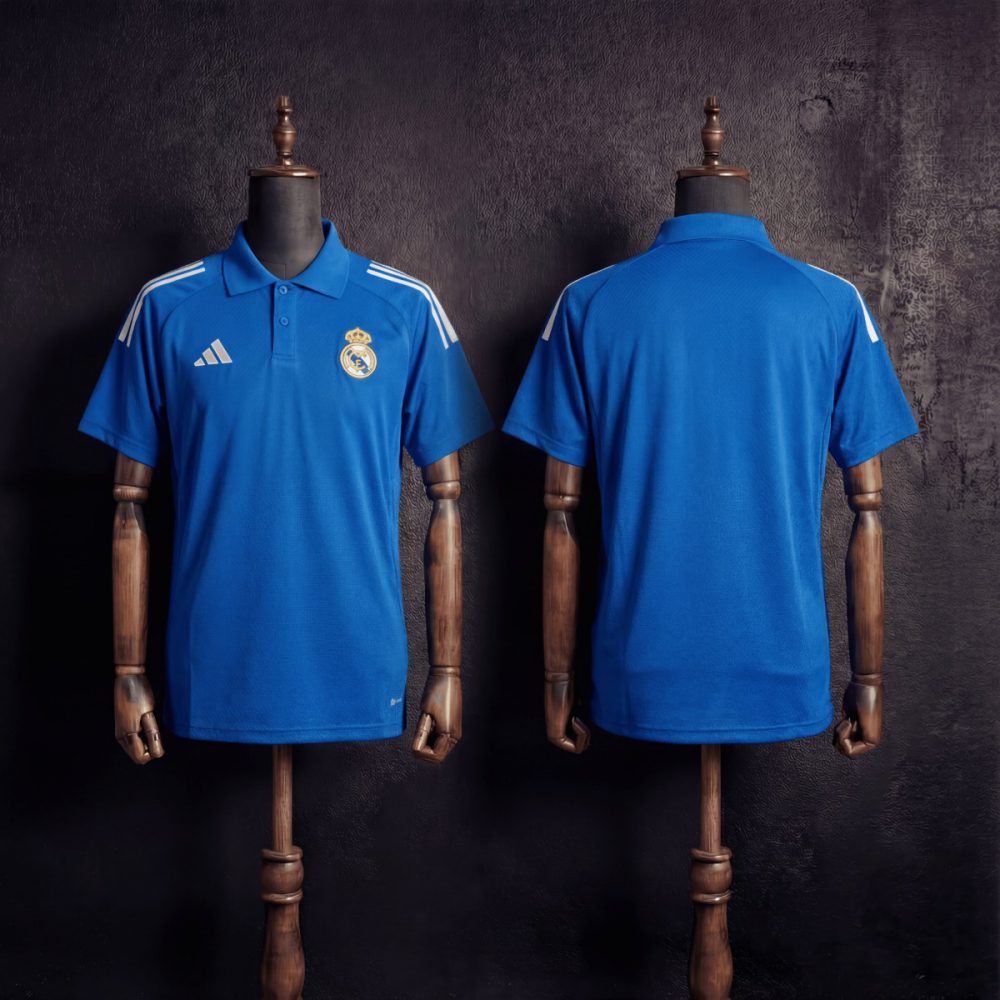 2025/26 Real Madrid Training Blue Polo Fan version
