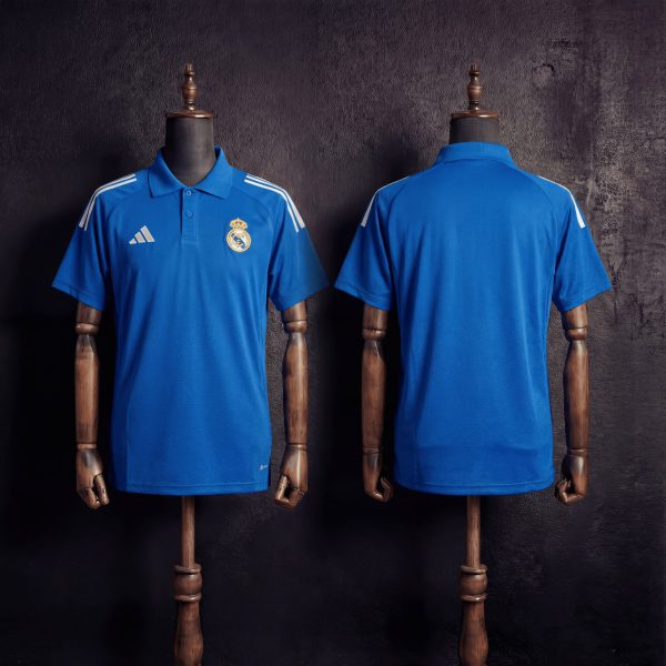 2025/26 Real Madrid Training Blue Polo Fan version