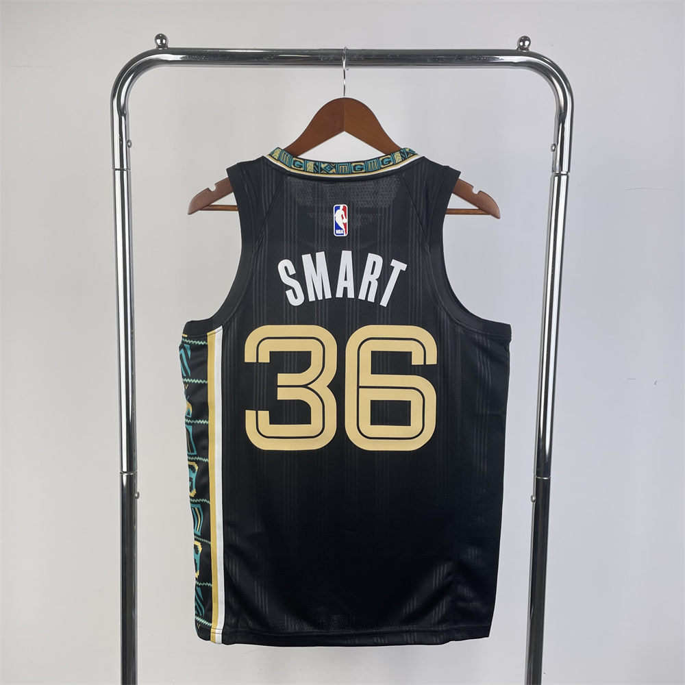 NBA Memphis Grizzies 2023 Round Neck Black Jersey SMART#36 S-XX