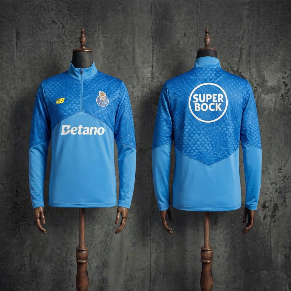 2026/27 Porto Half-Pull long Sleeve Sky Blue Hoodie
