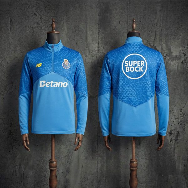 2026/27 Porto Half-Pull long Sleeve Sky Blue Hoodie