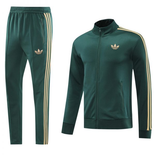 2024 Adidas Green Jacket Training Suit Set Football Team Shirt Sports Fashion