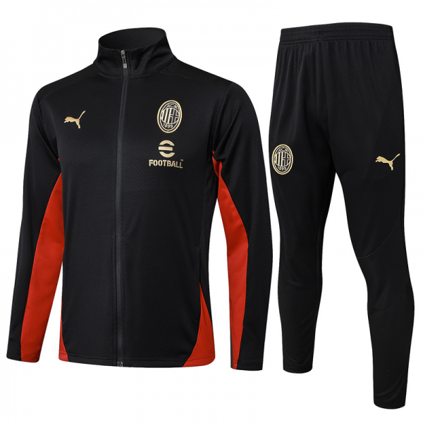 2024/25 AC Milan Black Jacket Training Suit Set Football Team Shirt Sports Fashion