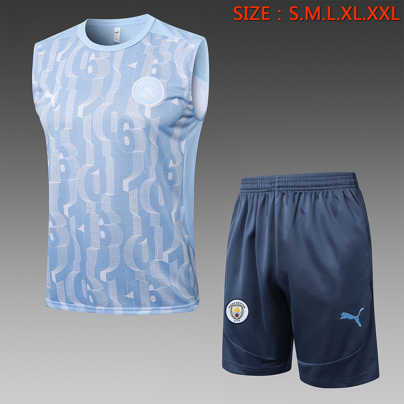 24/25 Manchester City Light blue Training Set Shirt and Shorts