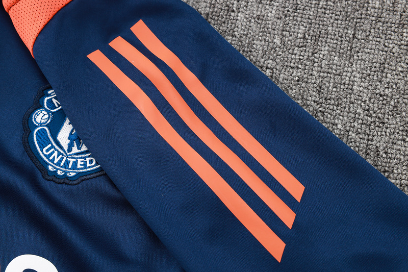 24/25 Manchester United royal blue Long-sleeved half-pull training kit Football team kit