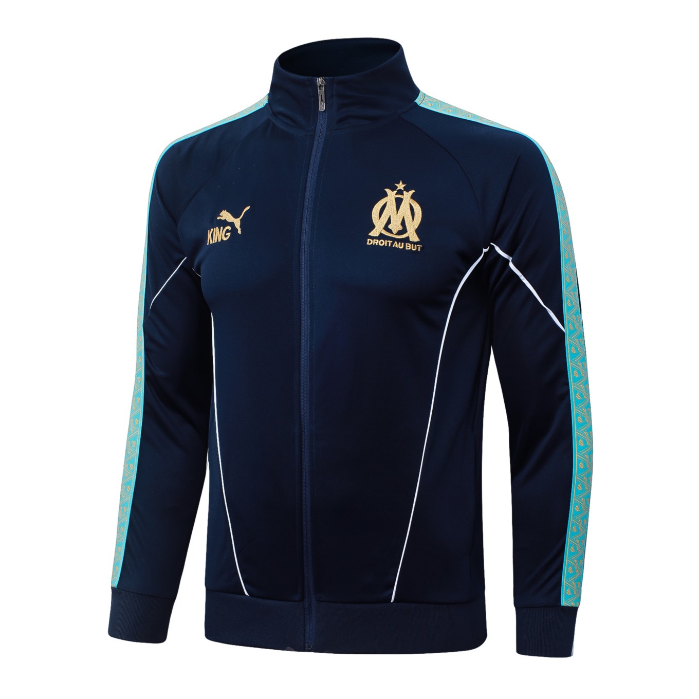 2026 Marseilles Cyan Jacket Training Suit Set
