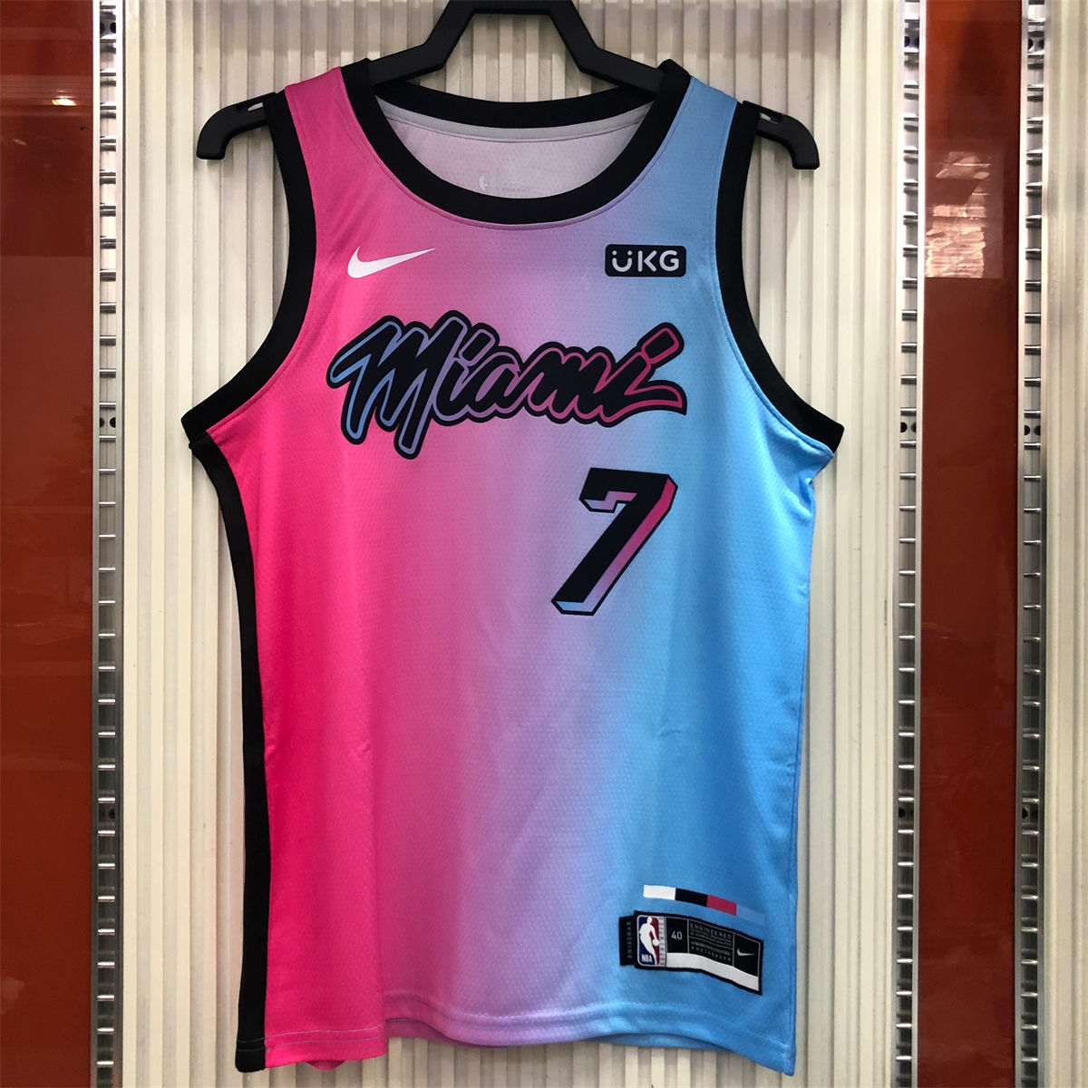 NBA Miami Hearts round neck Gradient Jersey DRAGIC#7 S-XXL