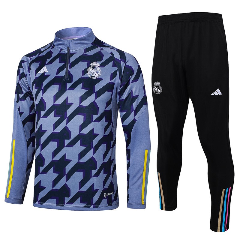 24/25 Real Madrid Gray Long-sleeved half-pull training kit Football team kit