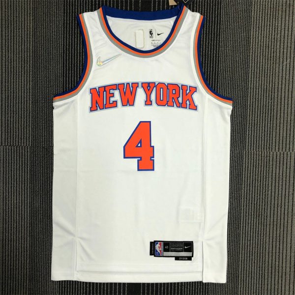 NBA New York Knicks Round Neck White 75th Anniversary jersey ROSE#4 S-XXL