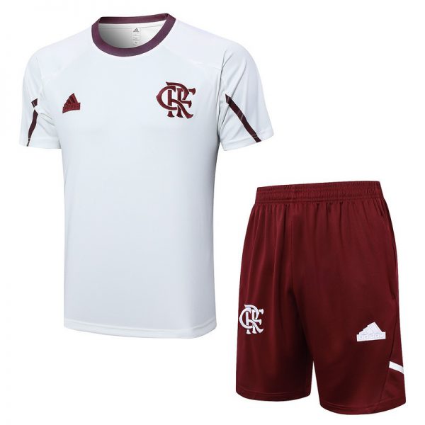 24/25 Flamengo white Training Set Shirt and Shorts