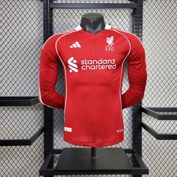 2025/26 Liverpool Home jersey Long Sleeve Jersey Player Version
