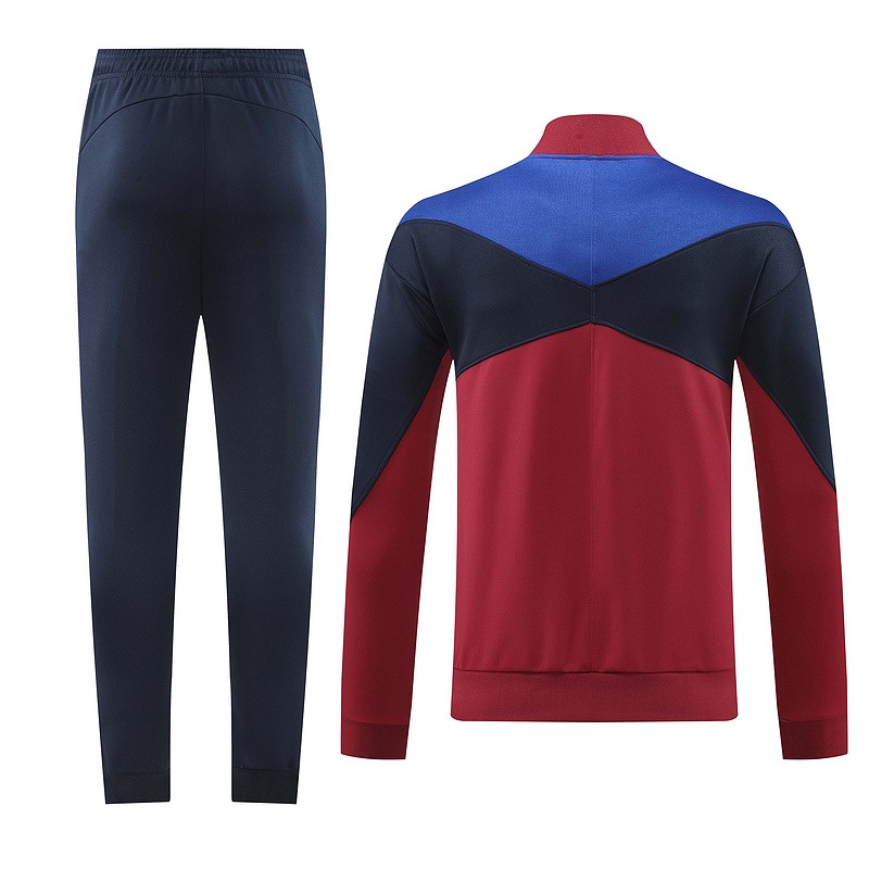 2024 Barcelona Maroon Jacket Training Suit Set Football Team Shirt Sports Fashion