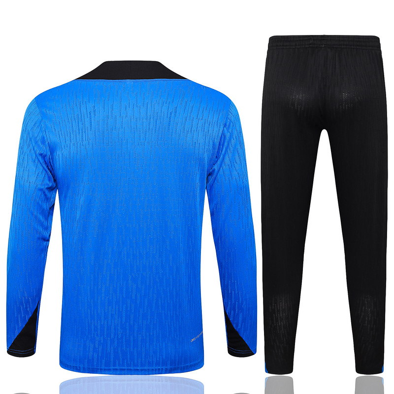24/25 Barcelona Blue Long-sleeved half-pull training kit Football team kit