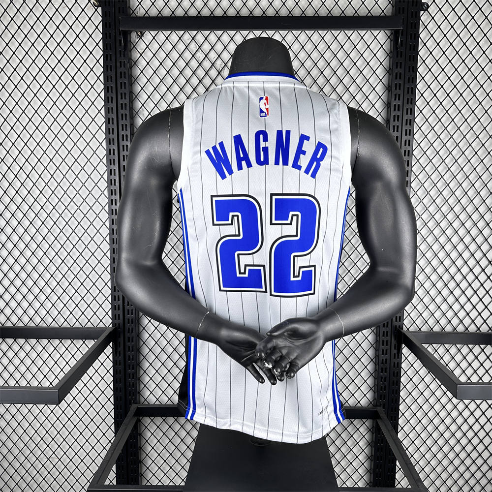 NBA Orlando Magic V-Neck Jersey White WAGNER#22 S-XXL