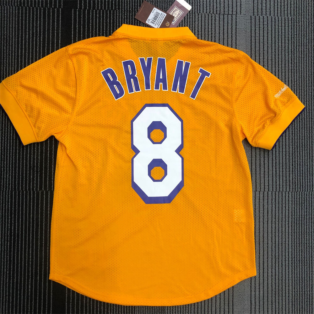 NBA Los Angeles Lakers Mitchellness Jersey Golden BRYANT#8 S-XXL