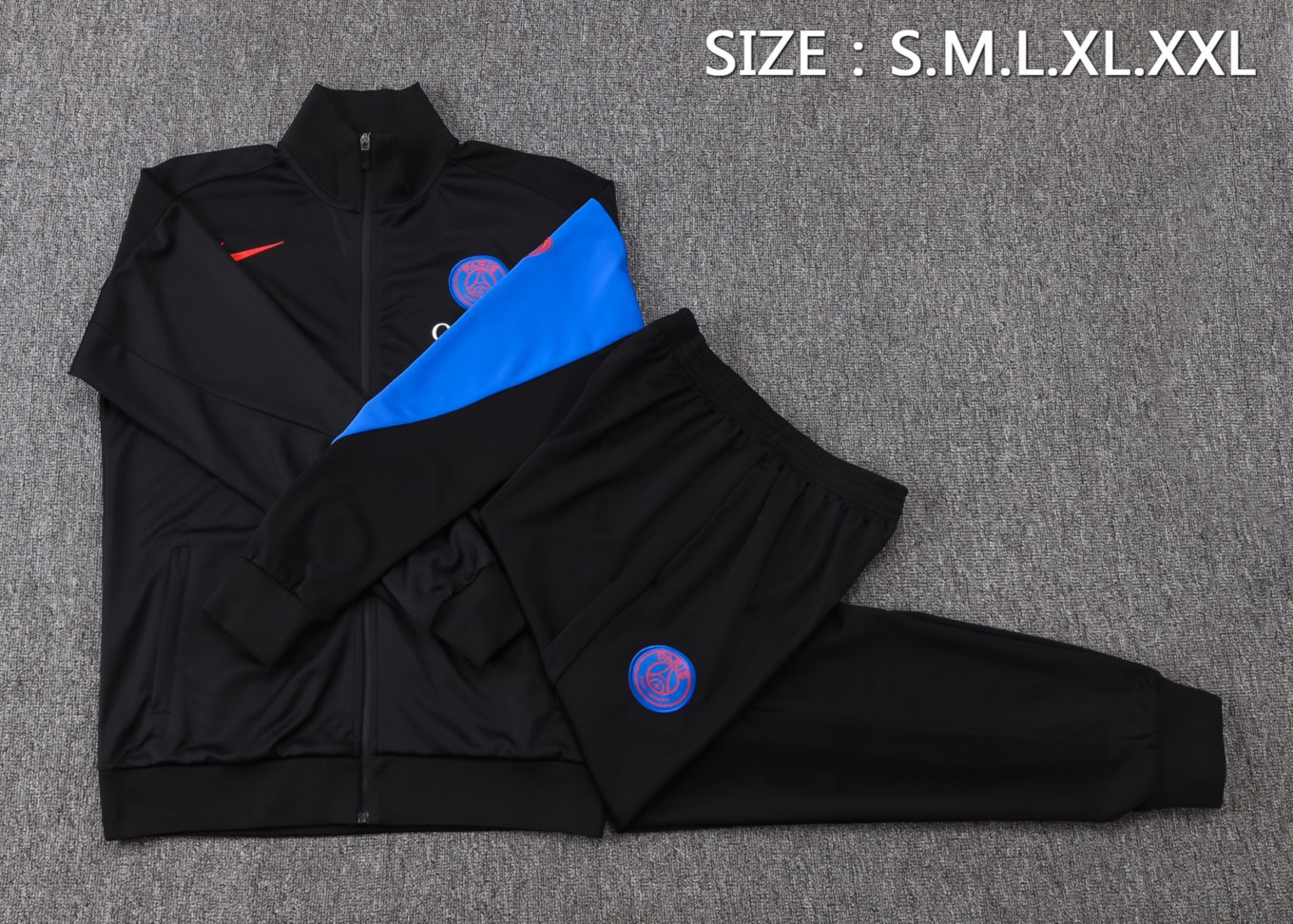 2026 Paris Black Jacket Training Suit Set