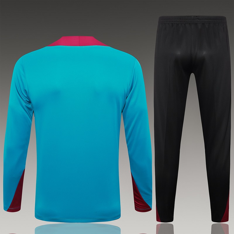 24/25 PSG Blue Long-sleeved half-pull training kit Football team kit