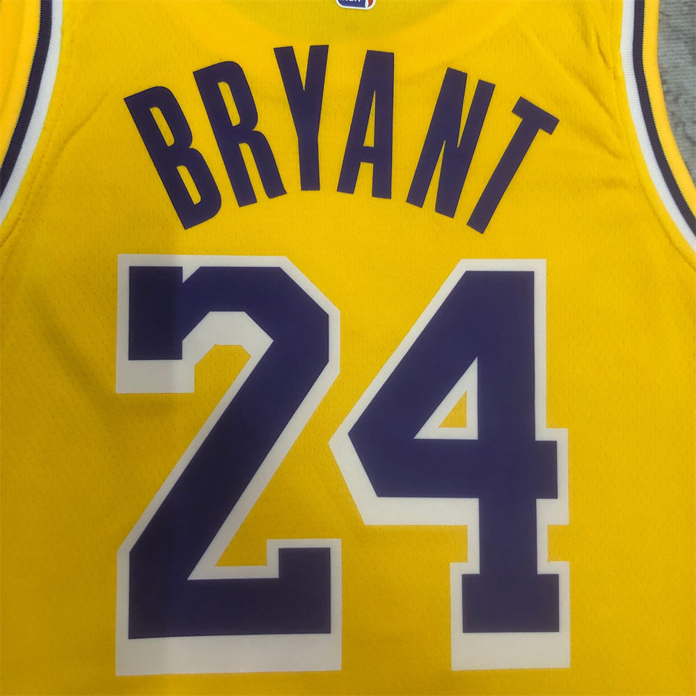 NBA Los Angeles Lakers Kobe Bryant#24 2022/23 Gold Association Edition Swingman Jersey S-XXL