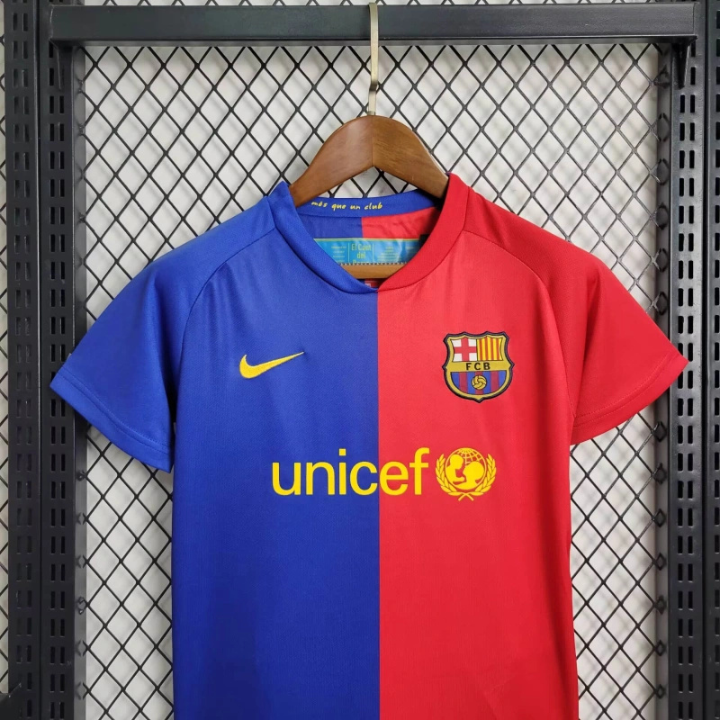 Retro Barcelona 08/09 Kids Home jersey Kid Kits Size 16-28