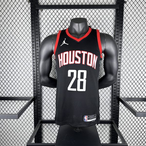 NBA Houston Rockets 2024 V-Neck Balck Jersey SENGUN#28 S-XXL
