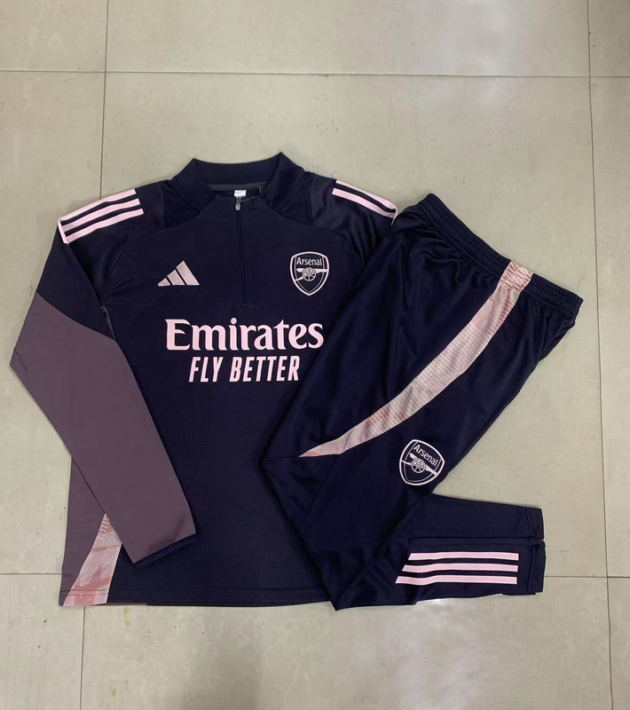 24/25 Arsenal Dark grey Long-sleeved half-pull training kit Football team kit