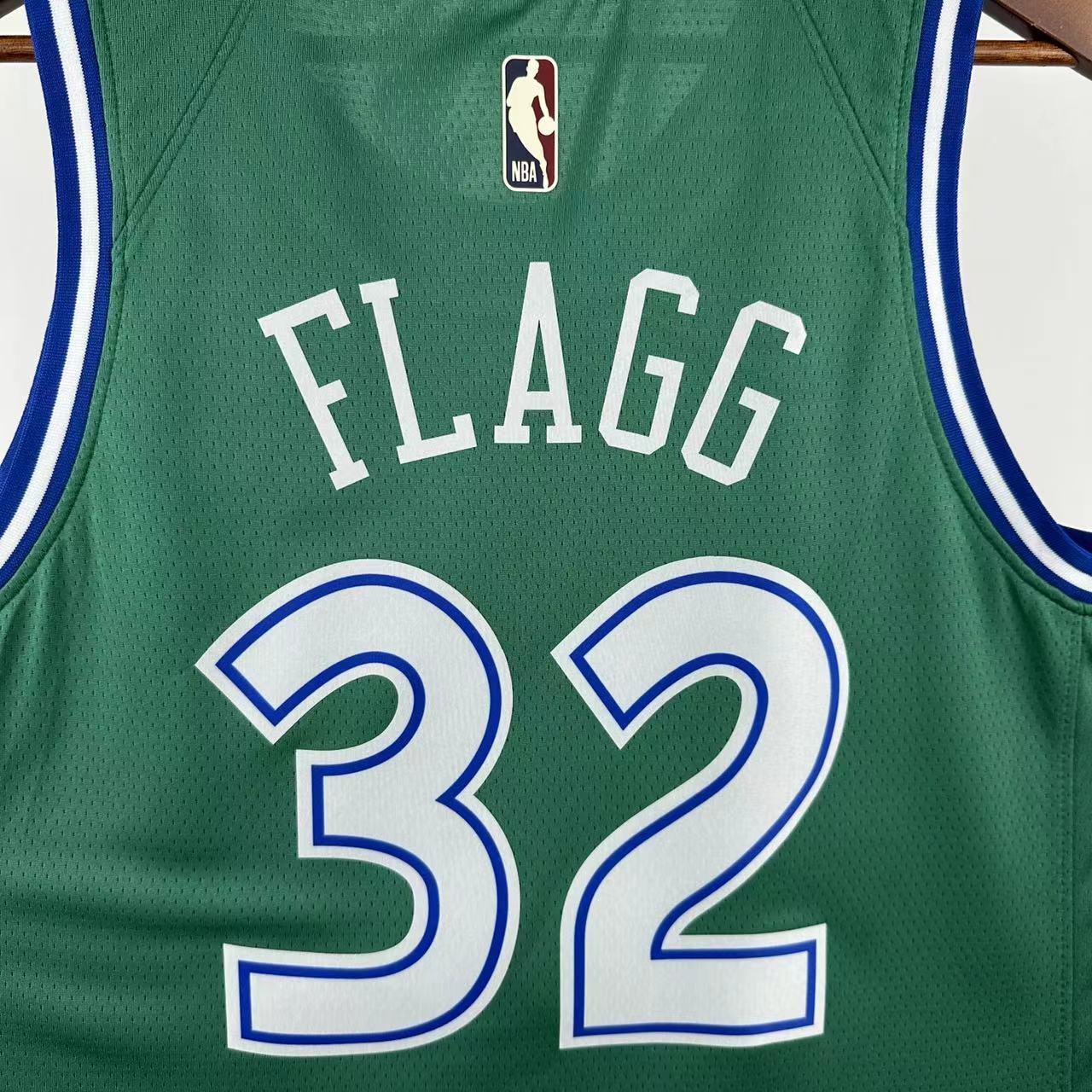 NBA Dallas Mavericks Round Neck Green Jersey FLAGG#32 S-XXL