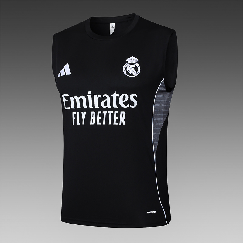 24/25 Real Madrid Black Training Set Shirt and Shorts