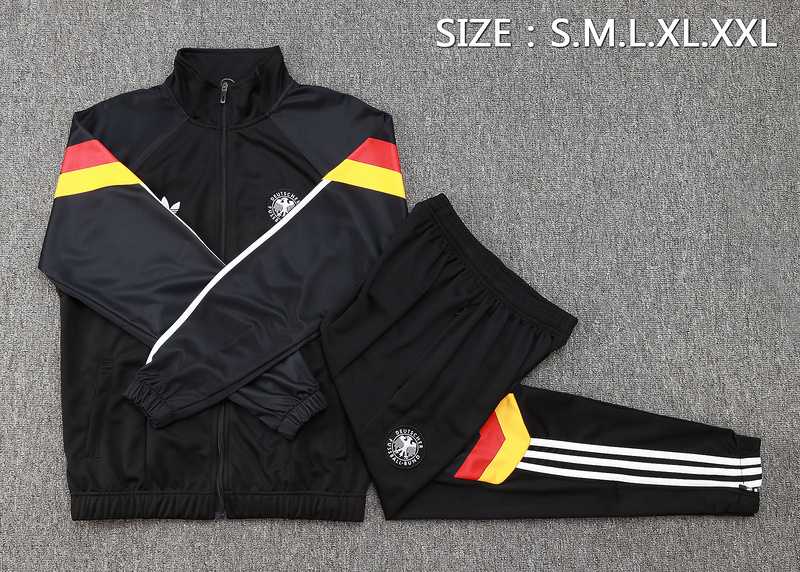 2024/25 Germany Black Jacket Training Suit Set Football Team Shirt Sports Fashion