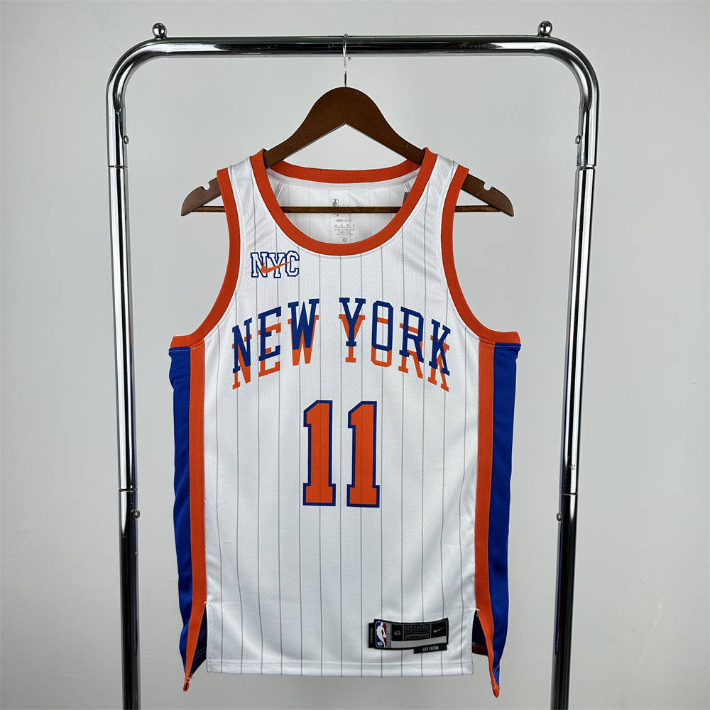 NBA New York Knicks 24/25 City Edition Round Neck White jersey BRUNSON#11 S-XXL