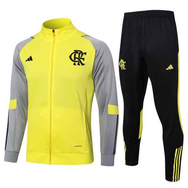 2024 Flamengo Gray Jacket Training Suit Set Football Team Shirt Sports Fashion