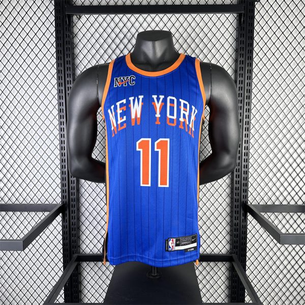 NBA New York Knicks 2024 Round Neck Blue jersey BRUNSON#11 S-XXL