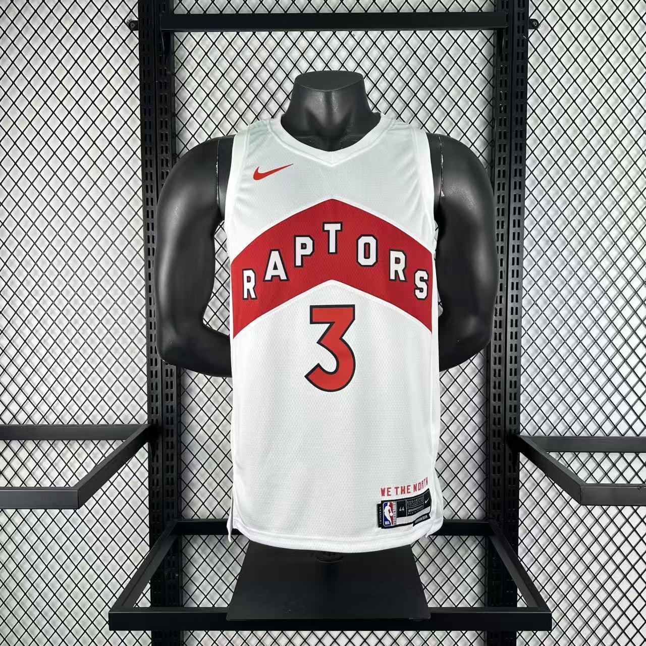 NBA Toronto Raptors V-Neck White Jersey INGRAM#3