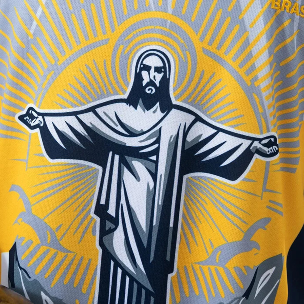 2026 Brazil Jesus Gray & Yellow Edition Jersey Fan version