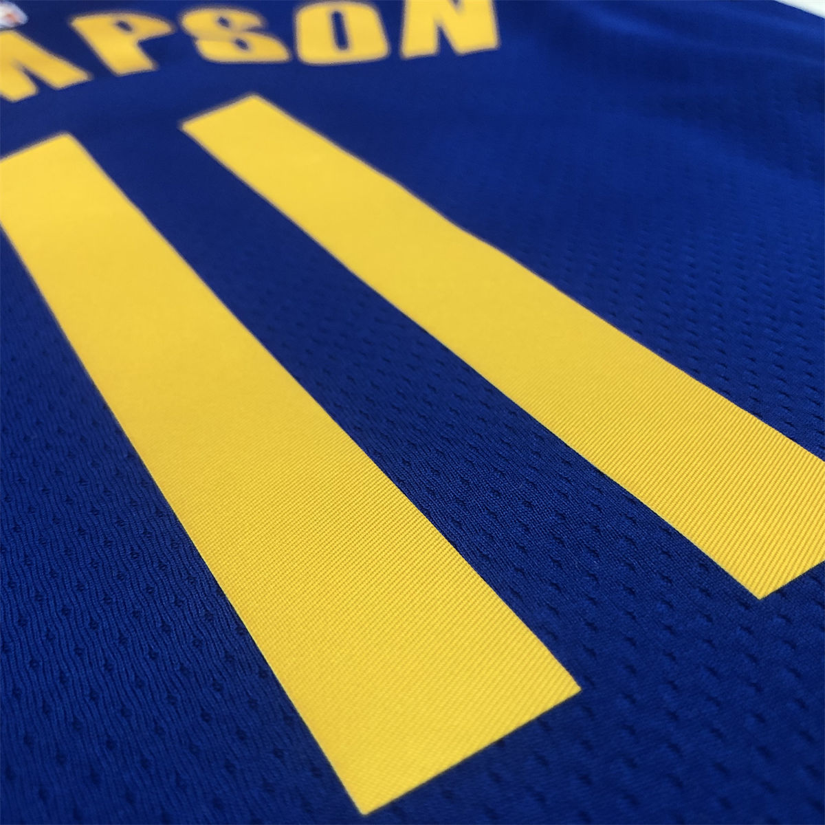 NBA Golden State Warriors V neck Blue Jersey THOMPSON#11 S-XXL