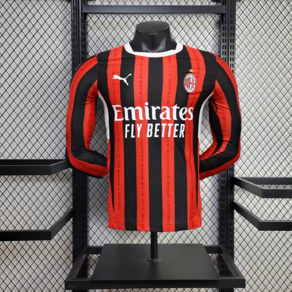 24/25 AC Milan Home Jersey Long Sleeve Player Version