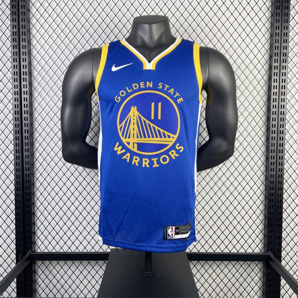 NBA Golden State Warriors 2023 V-Neck Blue Jersey THOMPSON#11 S-XXL