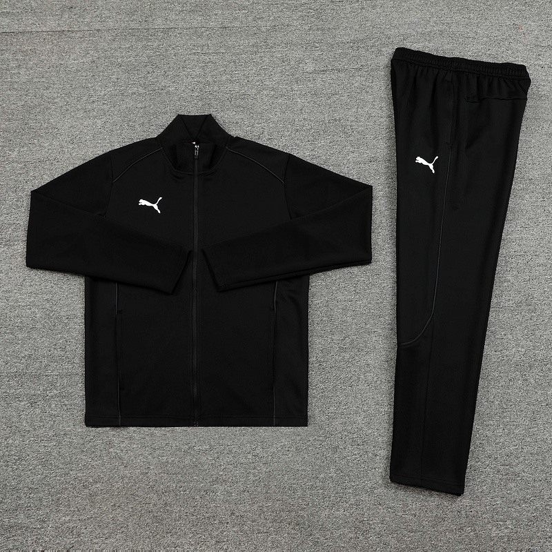 2024 Puma Black Jacket Training Suit Set Football Team Shirt Sports Fashion