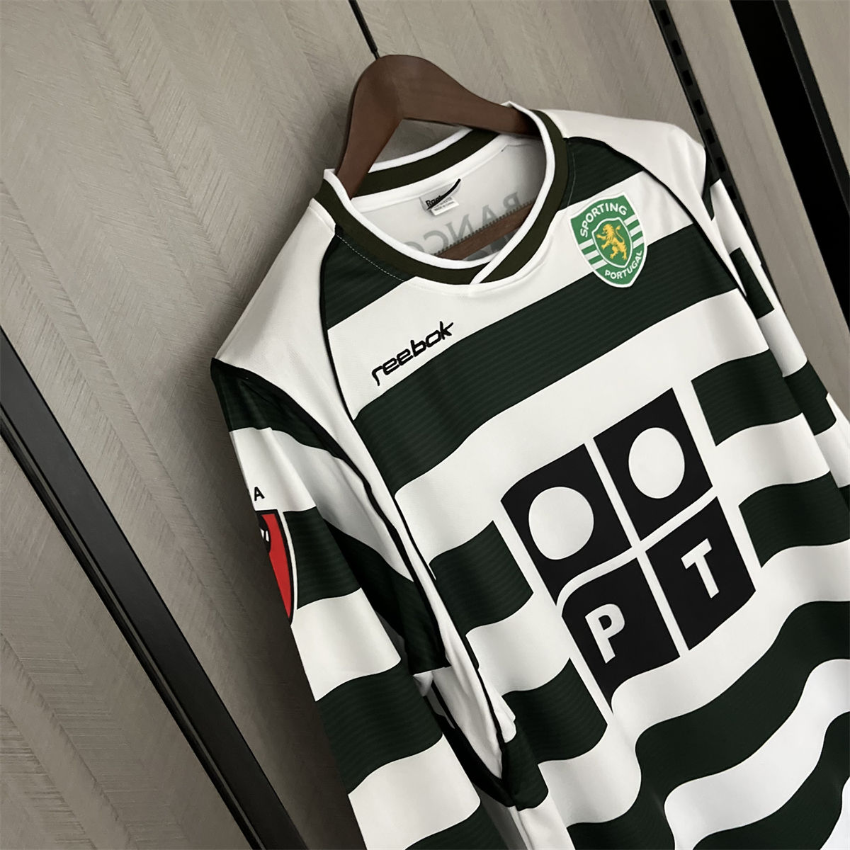 Retro Sporting Lisbon 01/03 Home Long Sleeve jersey Fan Version