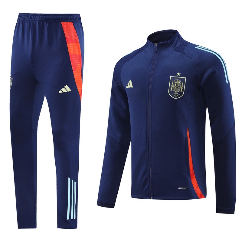2024 Spain Royal Blue Jacket Training Suit Set Football Team Shirt Sports Fashion
