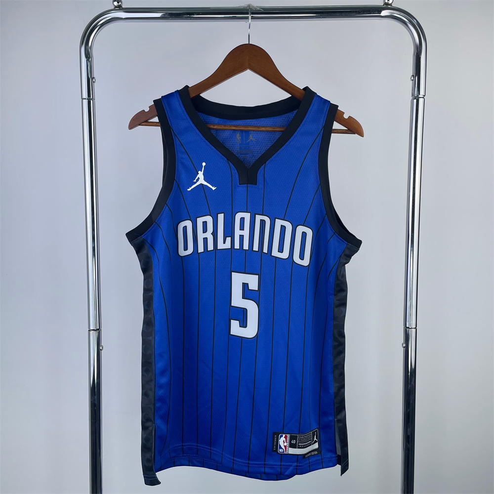 NBA Orlando Magic V-Neck Jersey Blue BANCHERD#5 S-XXL