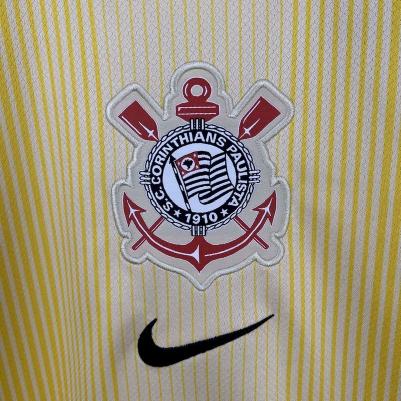2025/26 Corinthians Yellow goalkeeper jersey Fan version
