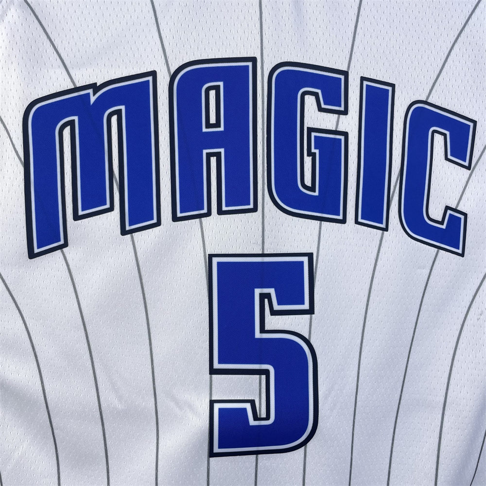 NBA Orlando Magic V-Neck Jersey White BANCHERD#5 S-XXL